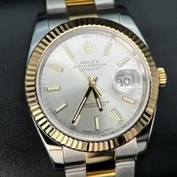 ROLEX DATEJUST 41 126333 STEEL & GOLD OYSTER SILVER DIAL AUTOMATIC WATCH - 2018