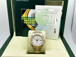 ROLEX DATEJUST 116233 WHITE DIAL 18K YELLOW GOLD STAINLESS STEEL