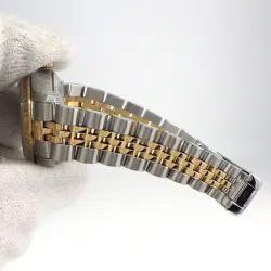 Rolex Watch Datejust 69173 Sunray Silver Dial Roman Numeral Index 750YG SS AT