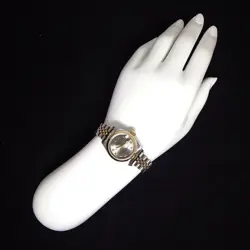 Rolex Watch Datejust 69173 Sunray Silver Dial Roman Numeral Index 750YG SS AT