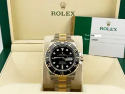 ROLEX SEA DWELLER 126603 BLACK CERAMIC 18K YELLOW GOLD STEEL BOX PAPER 43MM