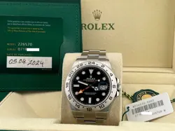 2024 ROLEX EXPLORER II 226570 42MM BLACK DIAL STAINLESS STEEL BOX PAPER