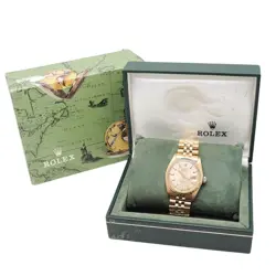 ROLEX Date-Just 36 1601/83 AT Champagne Dial PG 17cm Working Watch C005675