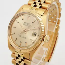 ROLEX Date-Just 36 1601/83 AT Champagne Dial PG 17cm Working Watch C005675