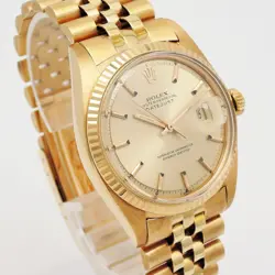 ROLEX Date-Just 36 1601/83 AT Champagne Dial PG 17cm Working Watch C005675