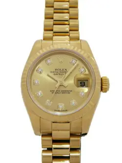 ROLEX DATEJUST 10P DIAMOND 179178G LADIES #TW001