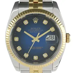 ROLEX DATEJUST 116233G YG DIAMOND AUTOMATIC MEN'S #BS032