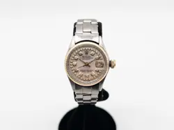 $8000 ROLEX DATEJUST WHITE MOP DIAMOND 18K YELLOW GOLD SS LADIES WATCH SERVICED