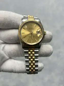 ROLEX DATEJUST 16233 TWO TONE YELLOW GOLD 36MM JUBILEE BRACELET