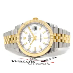 Rolex Datejust 41 126333, Stainless Steel & Yellow Gold, White Dial, Box & Pa...