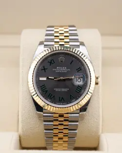 NEW 2025 FACTORY STICKERS ROLEX DATEJUST 41 WIMBLEDON DIAL 126333 JUBILEE