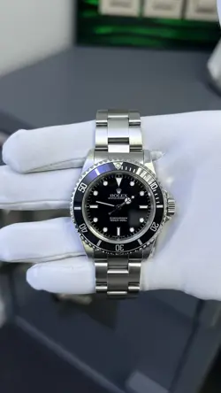 ROLEX SUBMARINER STEEL BLACK 40MM AUTOMATIC OYSTER WATCH 14060