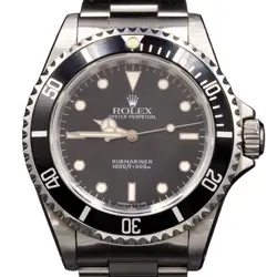 ROLEX SUBMARINER 14060 STAINLESS STEEL WATCH OYSTER BRACELET NO DATE SUB BLACK