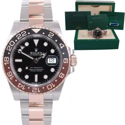2024 NEW PAPERS ROLEX GMT MASTER II ROOT BEER ROSE GOLD 126711 CHNR WATCH BOX