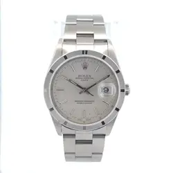 ROLEX DATE 34MM SILVER DIAL STAINLESS STEEL 15210