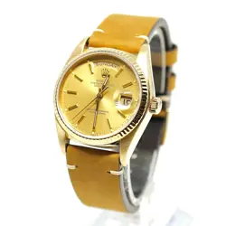 Rolex Day-Date 18038 Single Quickset with champagne baton dial from 1981
