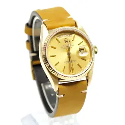 Rolex Day-Date 18038 Single Quickset with champagne baton dial from 1981