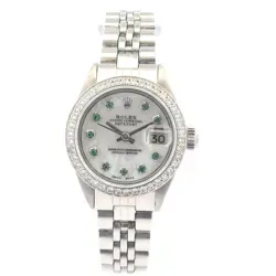 1972 ROLEX DATEJUST #6916 - 26 MM LADIES DIAMOND DIAL DIAMOND BEZEL JUBILEE