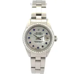 1973 ROLEX DATEJUST #6924 - 26MM LADIES DIAMOND BEZEL SAPPHIRE DIAL OYSTER BAND