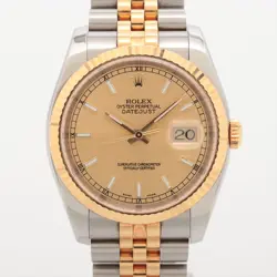 ROLEX DATEJUST 116233 SS×YG AT CHAMPAGNE-FACE 1 EXTRA LINK