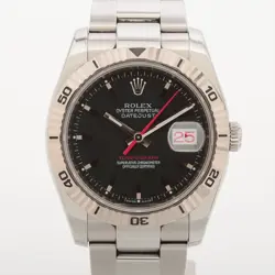 ROLEX DATEJUST TURN-O-GRAPH 116264 SS×WG AT BLACK DIAL 2 EXTRA LINKS