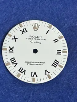 Original Rolex Air King Precision White Roman Dial For Ref 14000 5500 new