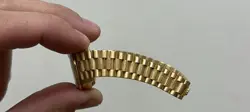 Rolex Ladies President Datejust 69288 Champagne Diamond Dial Bezel Bark 18K Gold