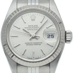ROLEX DATEJUST LADIES WATCH 69174(U) BOX WARRANTY K18WG/STAINLESS STEEL WOME...