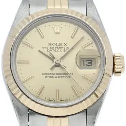 ROLEX DATEJUST LADIES WATCH 69173(R) K18YG/STAINLESS STEEL WOMENWATCH CHAMPA...