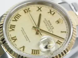 ROLEX Datejust SS xYG combination ivory pyramid Roman 16233 W series Mens16233