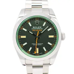 ROLEX MILGAUSS 116400GV RANDOM GREEN GLASS AUTOMATIC MEN'S #U206