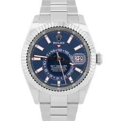 BRAND NEW 2025 PAPERS ROLEX SKY-DWELLER BLUE 18K STEEL OYSTER 42MM 336934 BOX