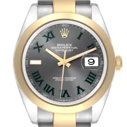 ROLEX DATEJUST 41 STEEL YELLOW GOLD WIMBLEDON DIAL MENS WATCH 126303