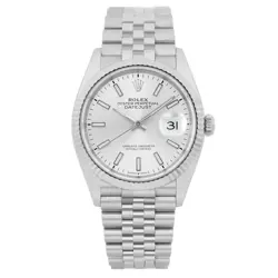 ROLEX DATEJUST 36MM STEEL SILVER DIAL AUTOMATIC MENS WATCH 126234
