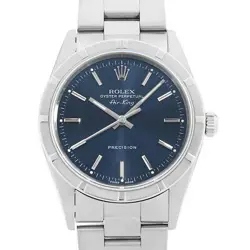 ROLEX AIR KING 14010M BLUE BAR K NUMBER SECOND HAND MENS