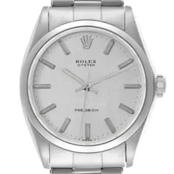 ROLEX OYSTER PRECISION STEEL SILVER DIAL VINTAGE MENS WATCH 6426