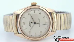 1947 ROLEX OYSTER PERPETUAL BUBBLEBACK 14K YELLOW GOLD WATCH