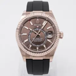 ROLEX SKY-DWELLER ROSE GOLD 336235 WRISTWATCH - CHOCOLATE, OYSTERFLEX