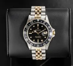 ROLEX GMT MASTER 16753 TWO TONE, ORIGINAL DIAL. ON JUBILEE BRACELET.