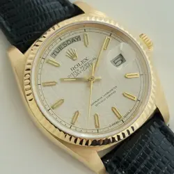 Mens Rolex Day Date President 18038 18k Gold 1980s w Papers Automatic NA101