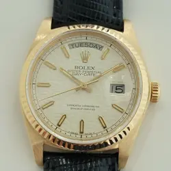 Mens Rolex Day Date President 18038 18k Gold 1980s w Papers Automatic NA101