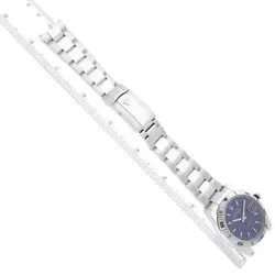 ROLEX DATEJUST TURNOGRAPH STEEL WHITE GOLD BLUE DIAL MENS WATCH 116264