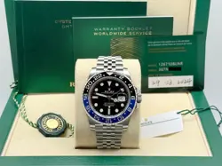 2024 ROLEX GMT MASTER II 126710BLNR BATGIRL JUBILEE BLACK BLUE STEEL BOX PAPER