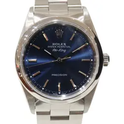 ROLEX WATCH AIR KING 14000 P SERIAL AUTOMATIC WINDING BLUE STAINLESS STEEL MEN'S