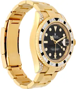 Rolex GMT-Master II 116758SANR 18k Yellow Gold Black dial 40mm Automatic watch