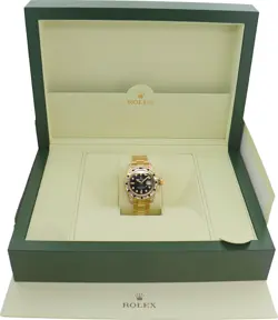 Rolex GMT-Master II 116758SANR 18k Yellow Gold Black dial 40mm Automatic watch