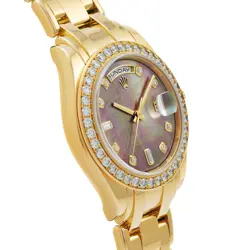 ROLEX Day-Date Pearlmaster 18948 Black shell/diamond 660268