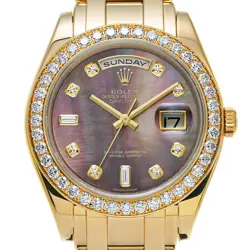 ROLEX Day-Date Pearlmaster 18948 Black shell/diamond 660268