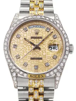 ROLEX DAY-DATE DIAMOND 18139G 942**** MEN #T001