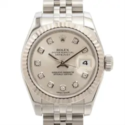 ROLEX DATEJUST 179174G SS×WG AT SILVER-FACE 2 EXTRA LINKS